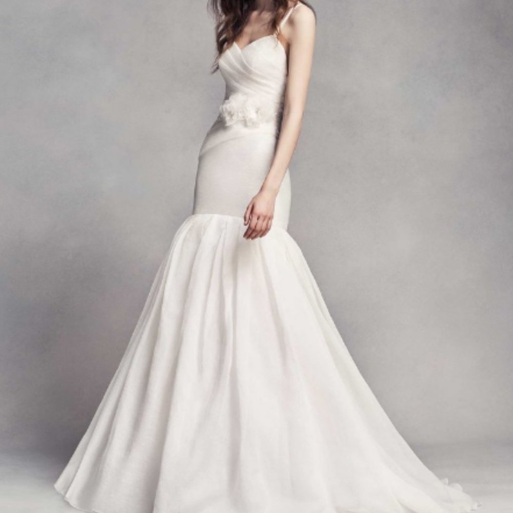 White by Vera Wang Organza Mermaid Wedding Dress